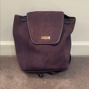 Coach Dark Purple Leather Backpack